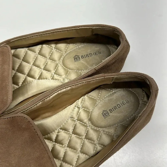 Birdies The Starling Slip On Flats Comfortable Latte Tan Suede Leather Size 9 - Picture 6 of 11